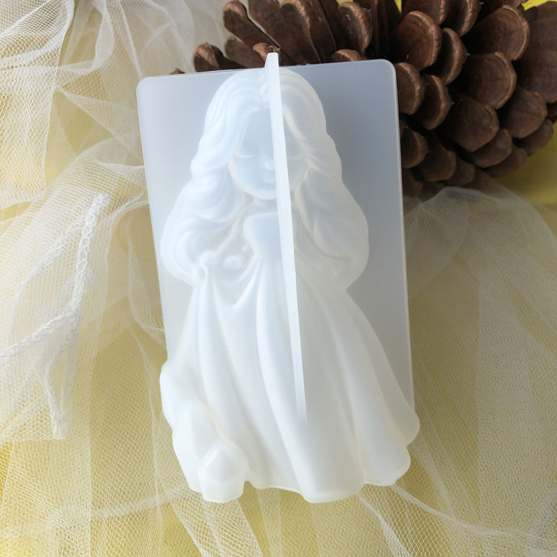 Candle Supplies Wholesale - 3D carino principessa candela in silicone