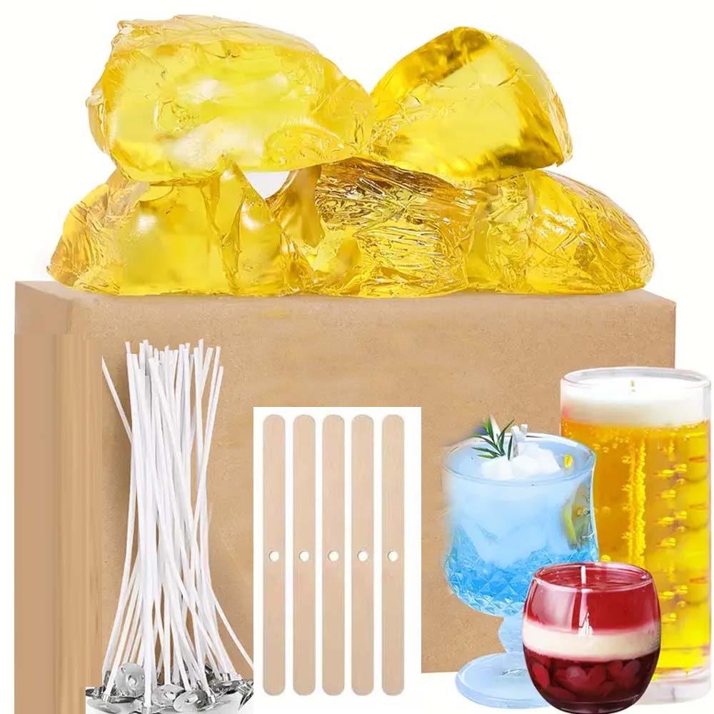 Candle Supplies Kit - Kit di cera gelatina gelatinosa gialla