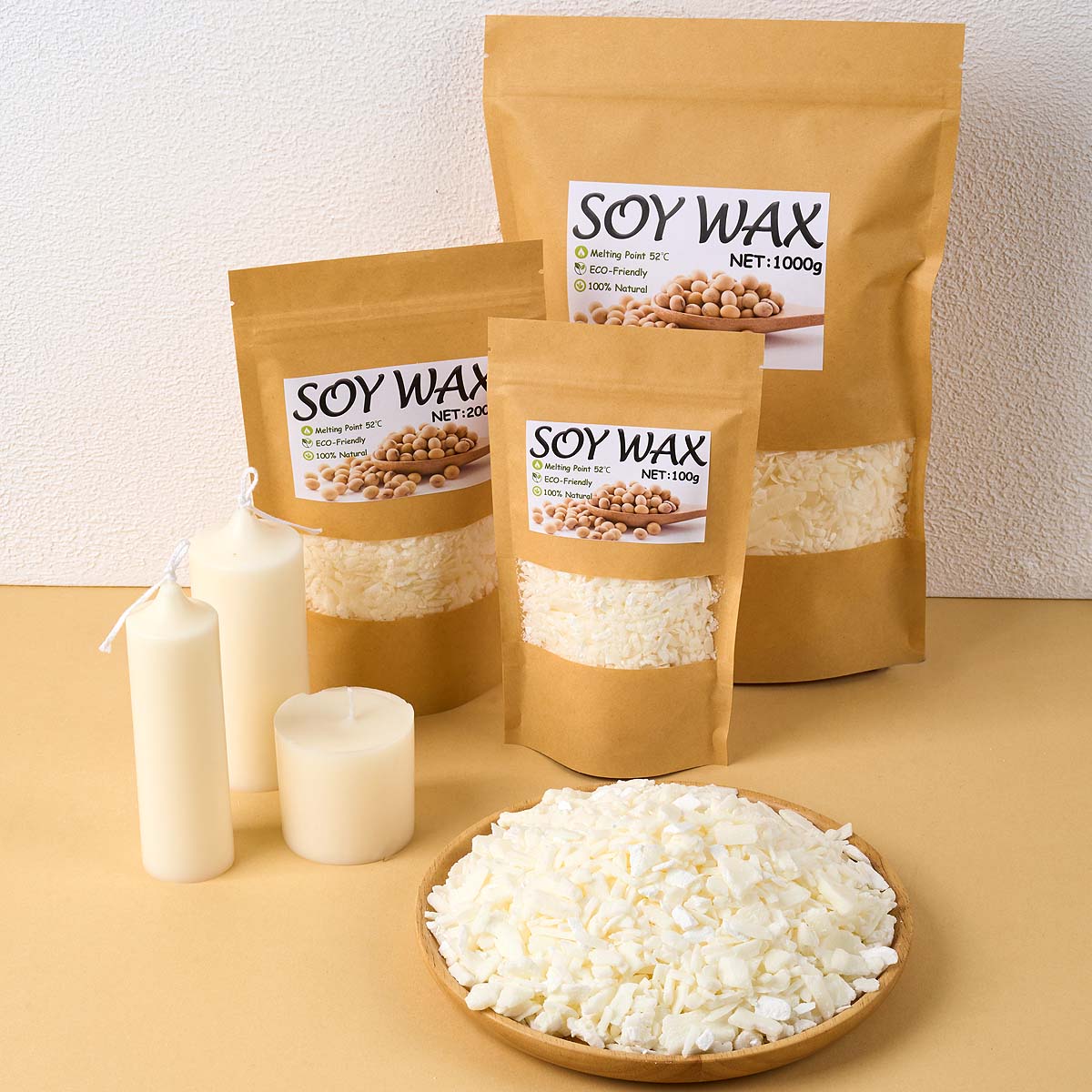 Candle Supplies Kit - 1 libbra di cera di soia