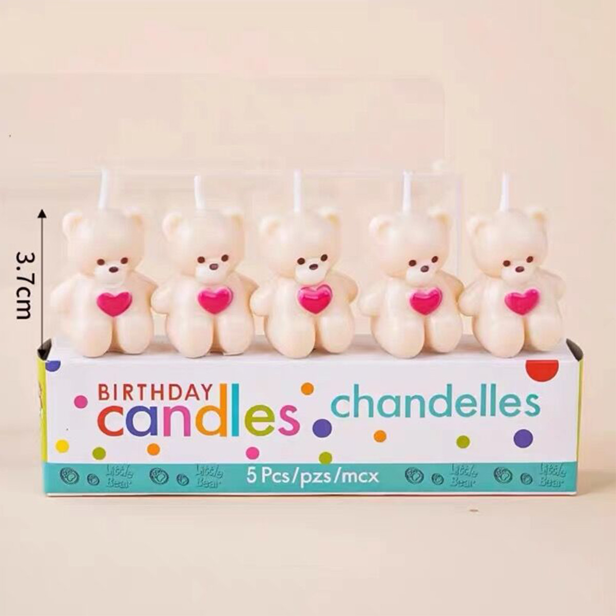 5pcs Cartoon Hug Bear Candle S - Candle Supplies Kit recensione e prezzo